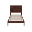 Denver Twin Wood Platform Bed in Walnut