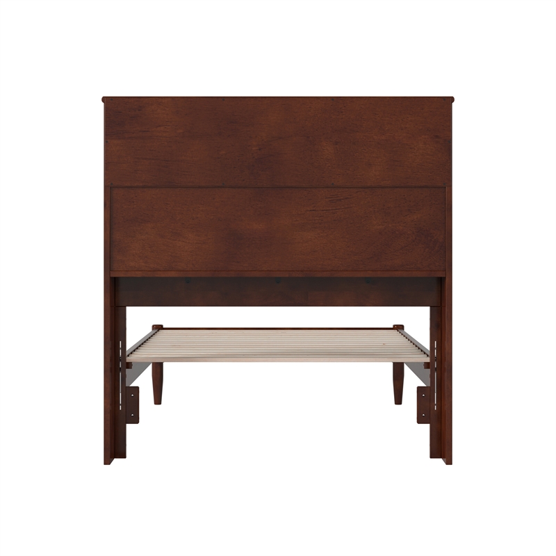 Denver Twin Wood Platform Bed in Walnut
