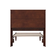 Denver Twin Wood Platform Bed in Walnut