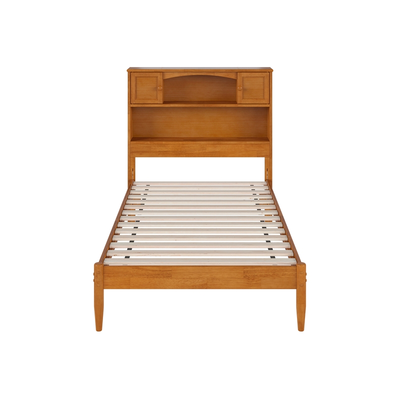 Denver Twin Wood Platform Bed in Light Toffee