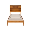 Denver Twin Wood Platform Bed in Light Toffee