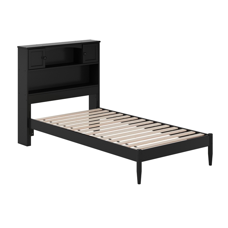 Denver Twin Wood Platform Bed in Black