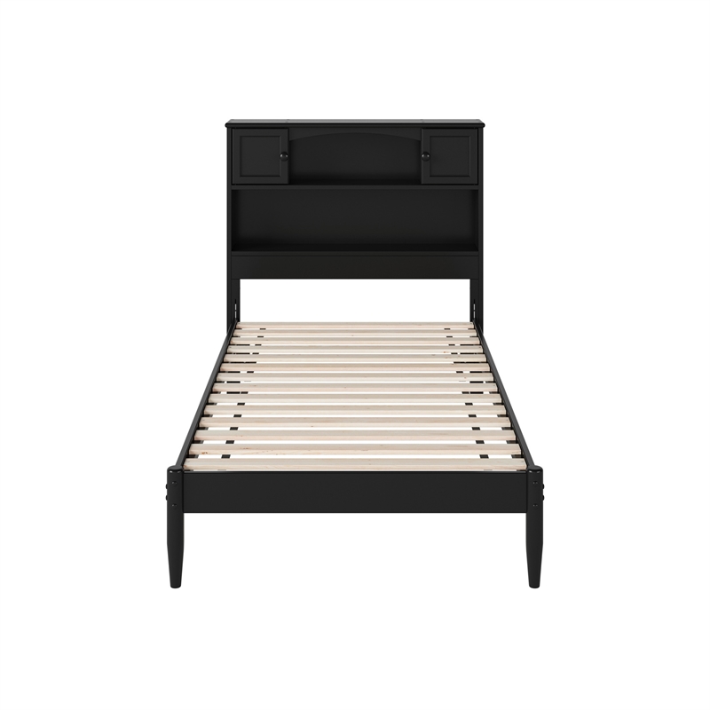 Denver Twin Wood Platform Bed in Black