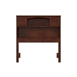 Denver Twin Wood Storage Bookcase Headboard in Walnut