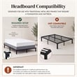 Denver Twin Wood Storage Bookcase Headboard in Black