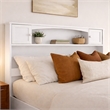 Denver Full Wood Storage Bookcase Headboard in White
