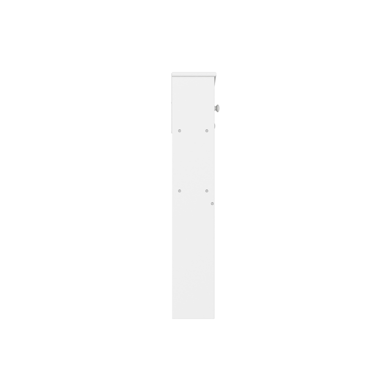 Denver Full Wood Storage Bookcase Headboard in White