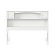 Denver Full Wood Storage Bookcase Headboard in White