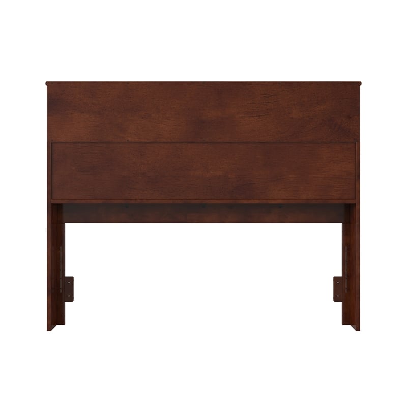 Denver Full Wood Storage Bookcase Headboard in Walnut