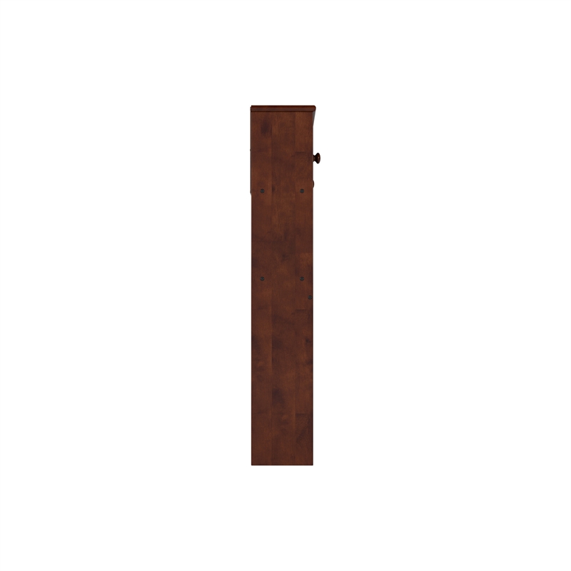 Denver Full Wood Storage Bookcase Headboard in Walnut