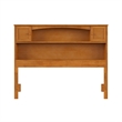 Denver Full Solid Wood Storage Bookcase Headboard in Light Toffee
