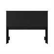Denver Full Solid Wood Storage Bookcase Headboard in Black