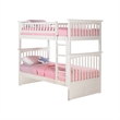 AFI Columbia Twin Over Twin Solid Wood Bunk Bed in White Finish