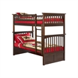 AFI Columbia Twin Over Twin Solid Wood Bunk Bed in Walnut