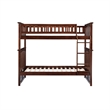 AFI Columbia Twin Over Twin Solid Wood Bunk Bed in Walnut