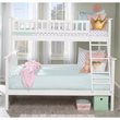 AFI Columbia Twin Over Full Solid Wood Bunk Bed in White
