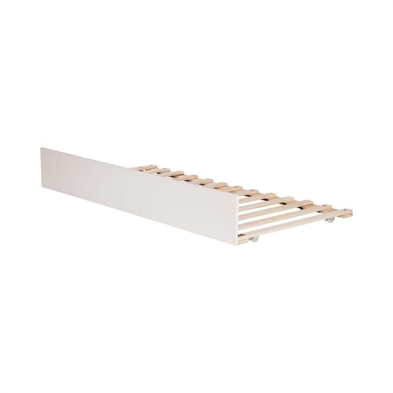 AFI Urban Twin Size Solid Wood Mid-Century Panel Trundle in White