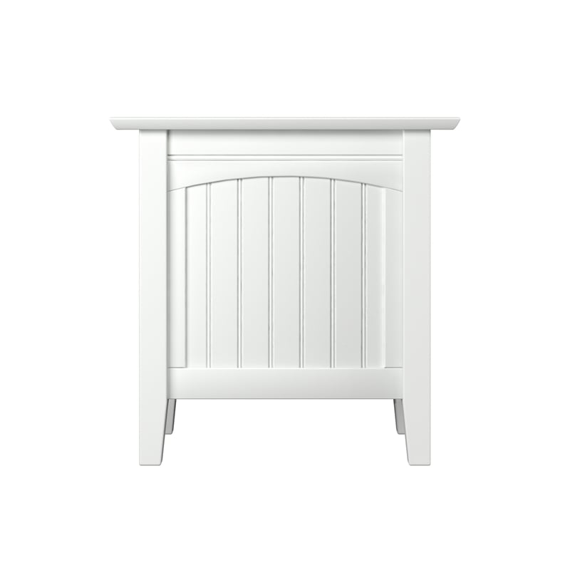 AFI Nantucket Solid Wood Transitional Chair Side Table in White