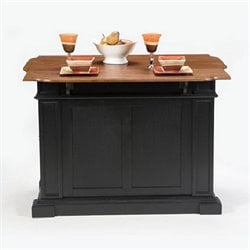 Home Styles Island w/Breakfast Bar Black Kitchen Cart 095385791339 