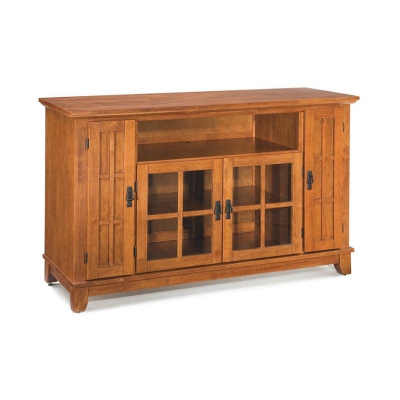 Home Styles Arts & Crafts Entertainment Credenza Cottage Oak TV Stand 