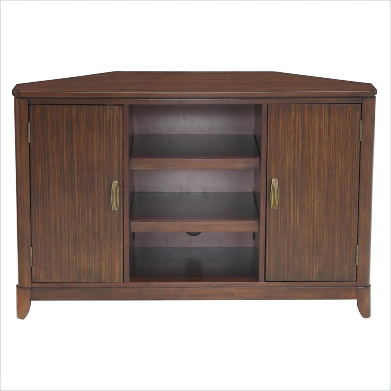 Home Styles Paris Entertainment Corner Mahogany Finish TV Stand 