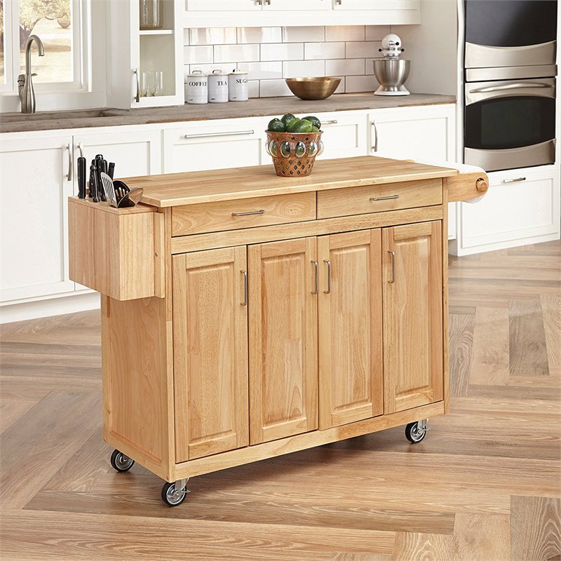 home styles wood top kitchen cart