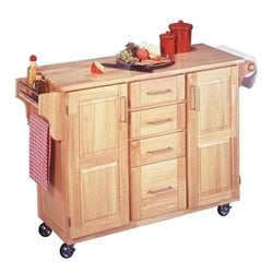   Furniture w/Breakfast Bar Natural Kitchen Cart 095385042288  